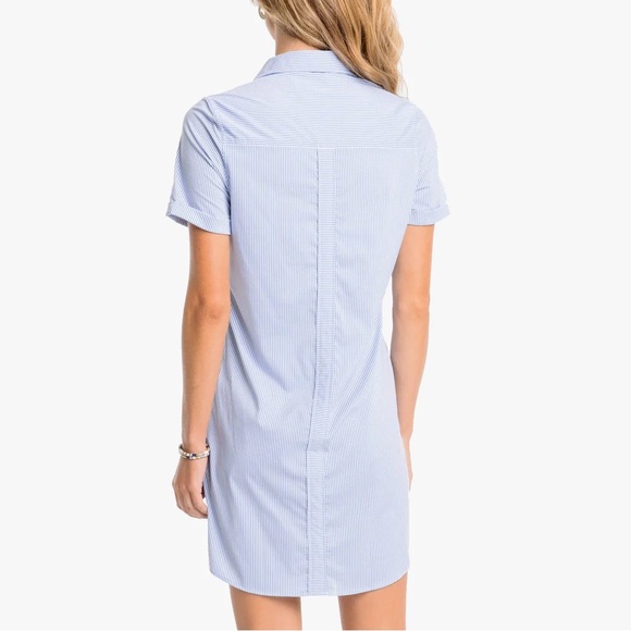NWT Southern Tide Kamryn brrr Intercoastal Stripe Dress in Cobalt Blue. UPF50+ - Picture 6 of 9